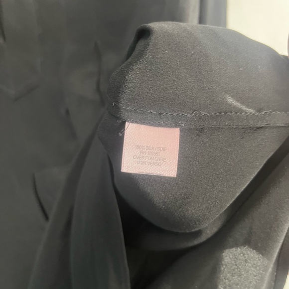 Calypso St Barth solid black 100% silk sheer blouse w/ mini pleats in size small - Picture 3 of 6